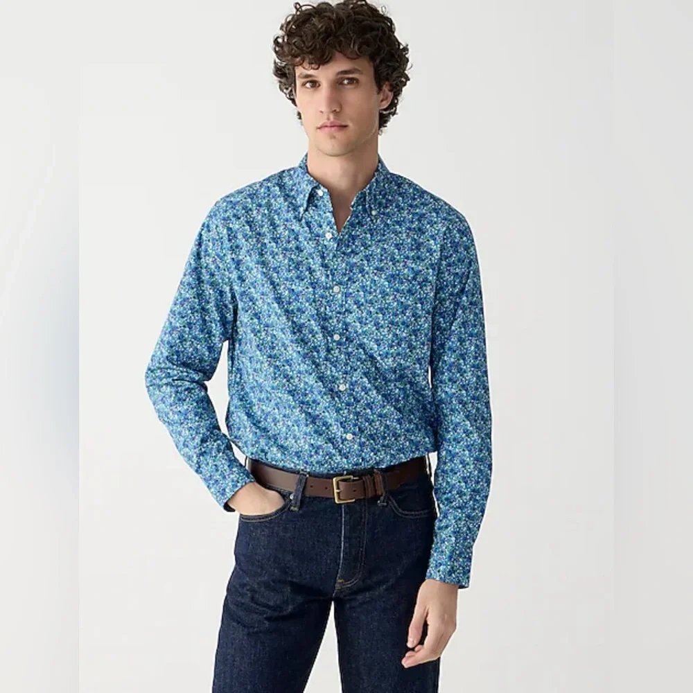 Men’s Large J. Crew Multicolor Floral Button-Up Shirt